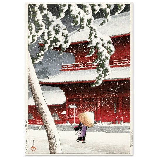 The Zojo Shrine in Shiba by Kawase Hasui