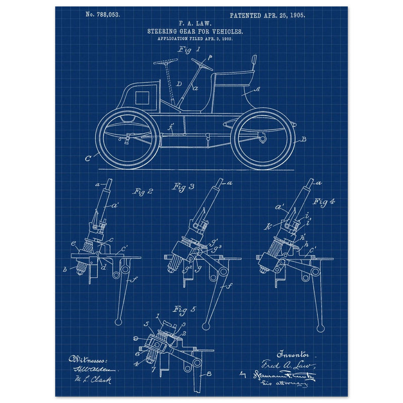 Steering Gear for vehicles patent illustration.