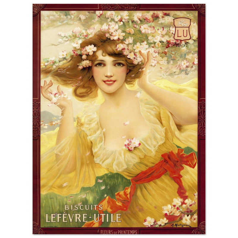 Biscuits Lefevre Utile vintage advertising poster  by Albert Matignon.