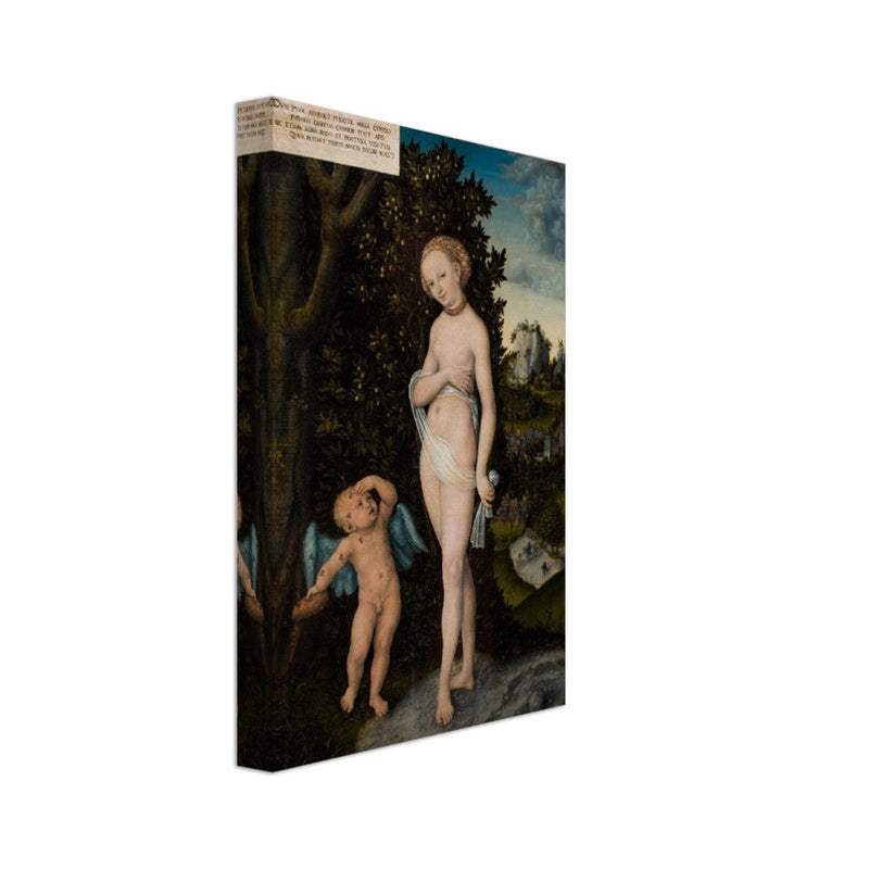 Canvas Venus with Cupid Stealing Honey by Lucas Cranach the Elder 1530 Antique painting reproduction on canvas