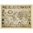 Ancient old world map 1638. Noua totius terrarum orbis geographica ac hydrographica tabula by Willem Janszoon Blaeu