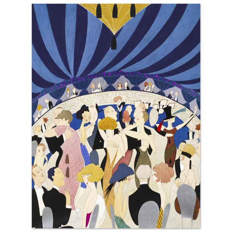 Anne Harriet Fish vintage illustration:  Dancing Couples in ball room fashion magazine cover.