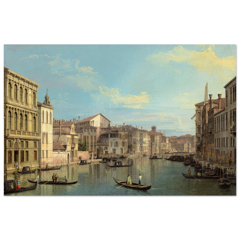 Grand Canal in Venice Italy. Antique painting by Canaletto 1738.