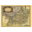 Ancient map of Prussia by Abraham Ortelius. Historic vintage map of 1570.