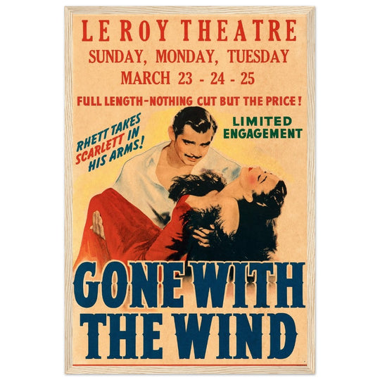 Gone with the wind movie poster.