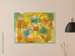 Paul Klee Fascsade brown green 1919. Modern abstract painting.    and redesigned wallart