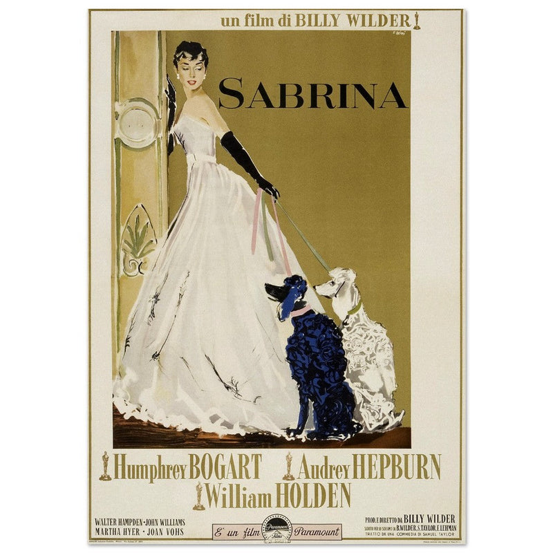 Sabrina with Audrey Hepburn movie poster.