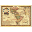 Ancient map of America. Old antique american map of the XVIII Century.  and poster