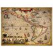 America old map print. Poster reproduction of the american continent year 1630 by Hendrik Hondius