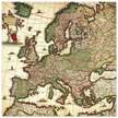 Ancient map of Europe. Nova et Accurata Totius Europæ Delineatio Vulgata" by Jacob Sandrart