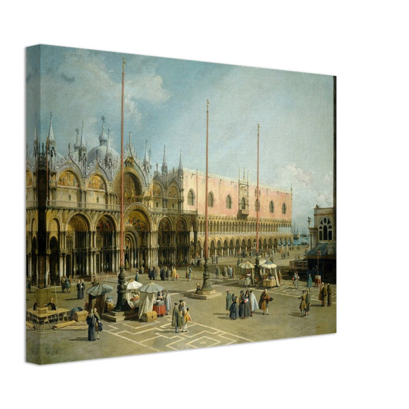 The Square of Saint Mark's Venice Italy Antique painting by Canaletto.