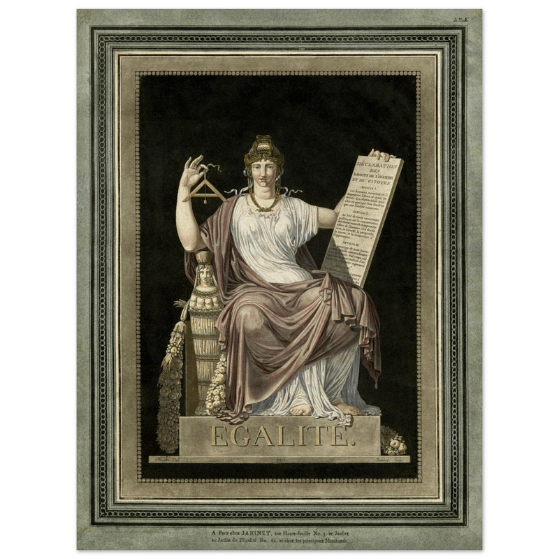 Egalité ( Equality ) engraving  1792.