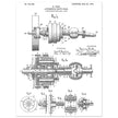 Automobile Drive Gear patent 787908 by Henry Ford. Vintage car
