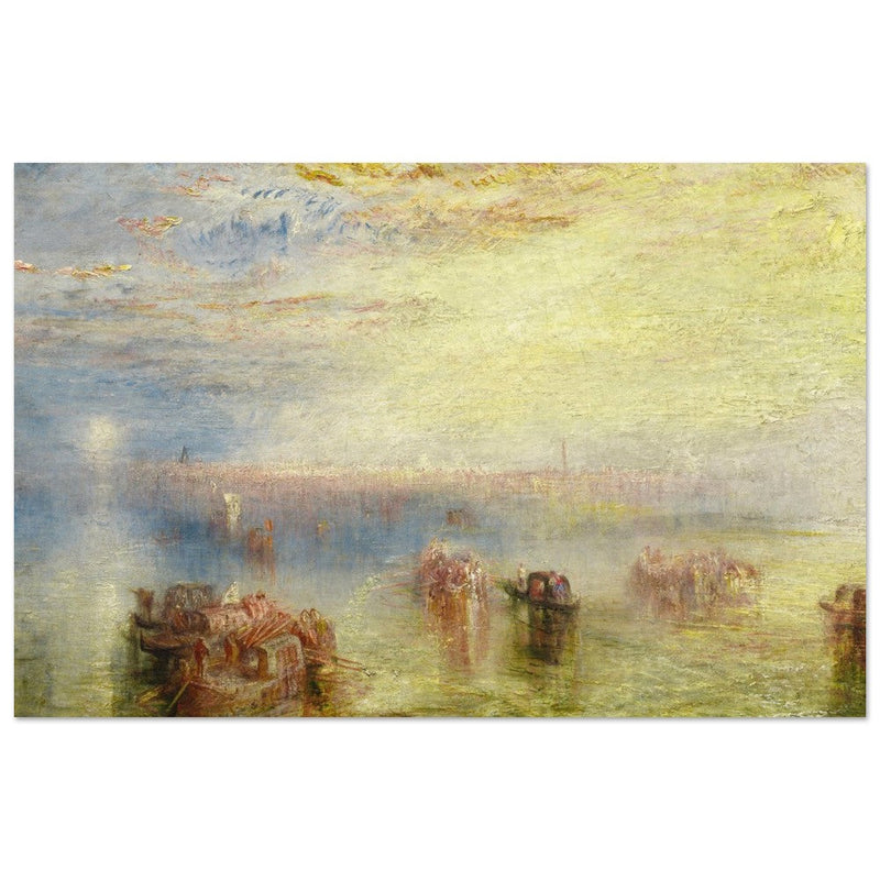 Approach to Venice by Joseph Mallord William Turner. Antique abstract painting of Venice Italy.