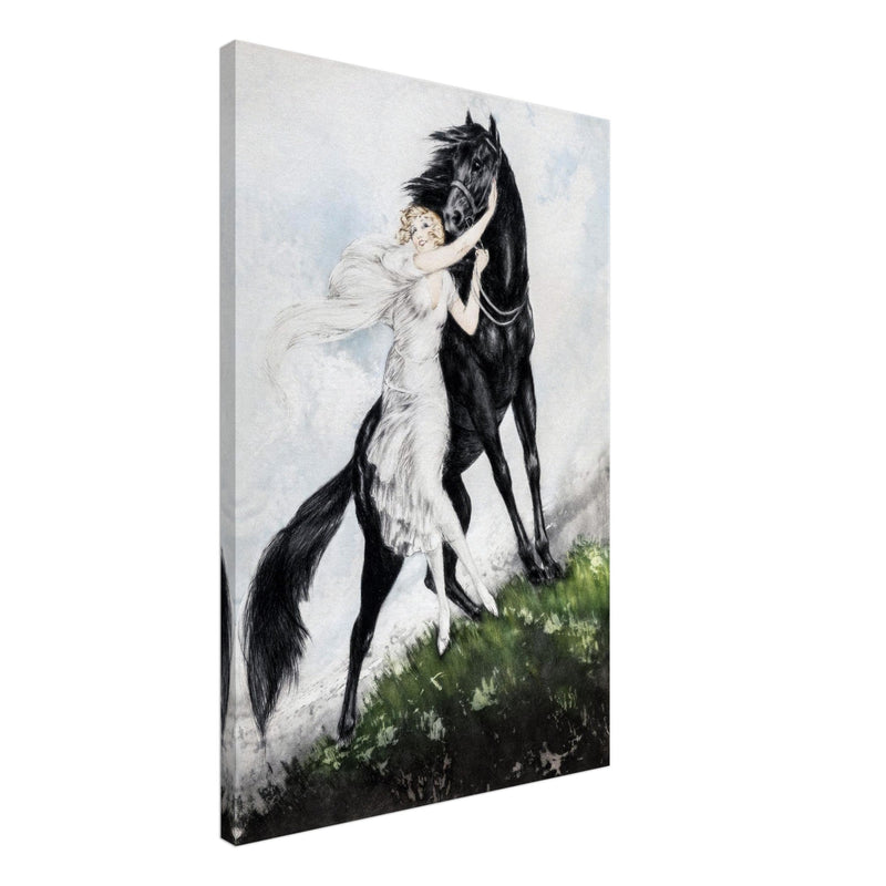 Louis Icart illustration La Femme au cheval (Woman with Horse)