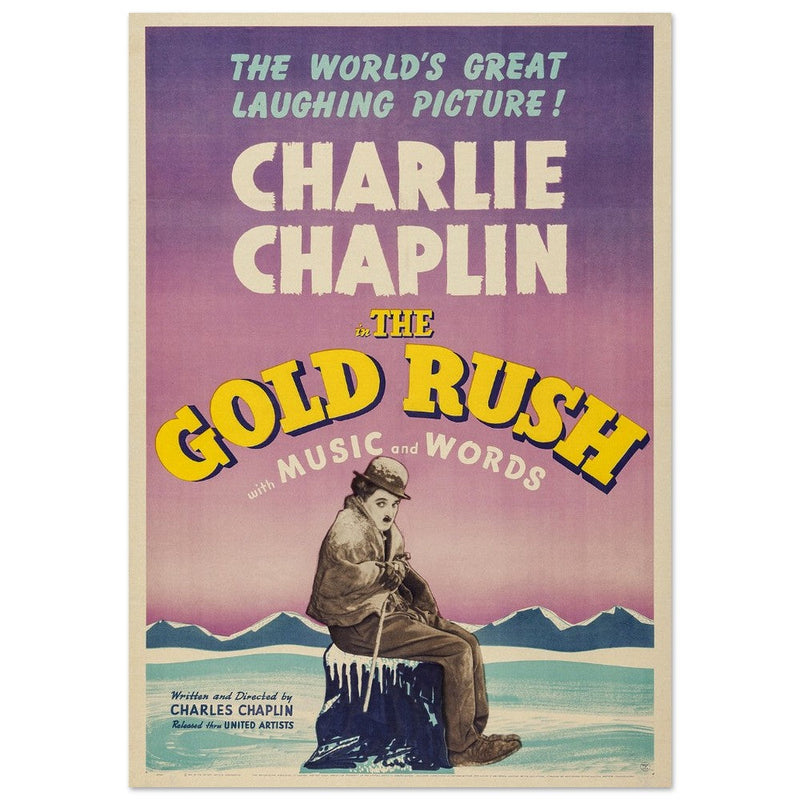 Charlie Chaplin The Gold Rush movie poster.