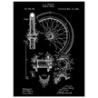 Vehicle whell patent illustration. Vintage drawing .