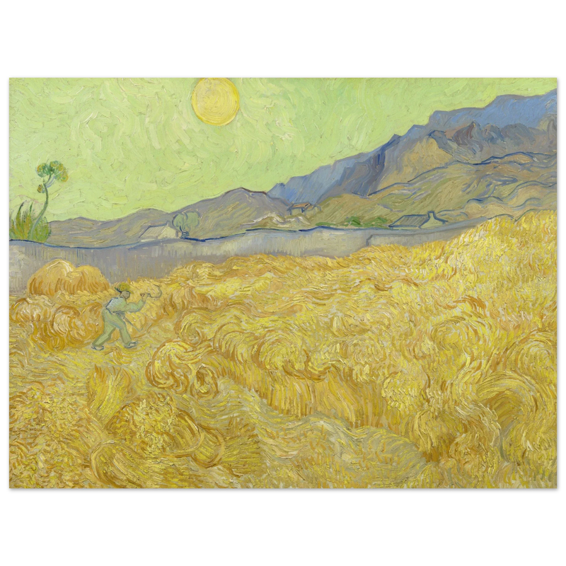 Wheatfield with a reaper by Vincent Van Gogh