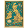 Old map of the British islands by Ernest Dudley Chase