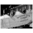 Police dog disguised as a pilot at the Naval Air Station