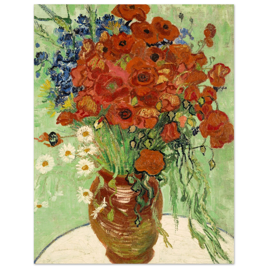 Vase with Daisies and Poppies by Vincent Van Gogh