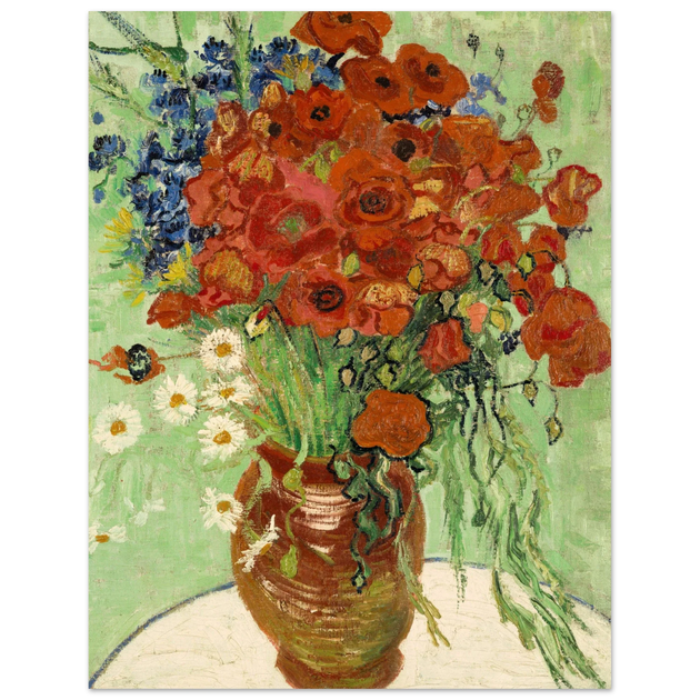 Vase with Daisies and Poppies by Vincent Van Gogh