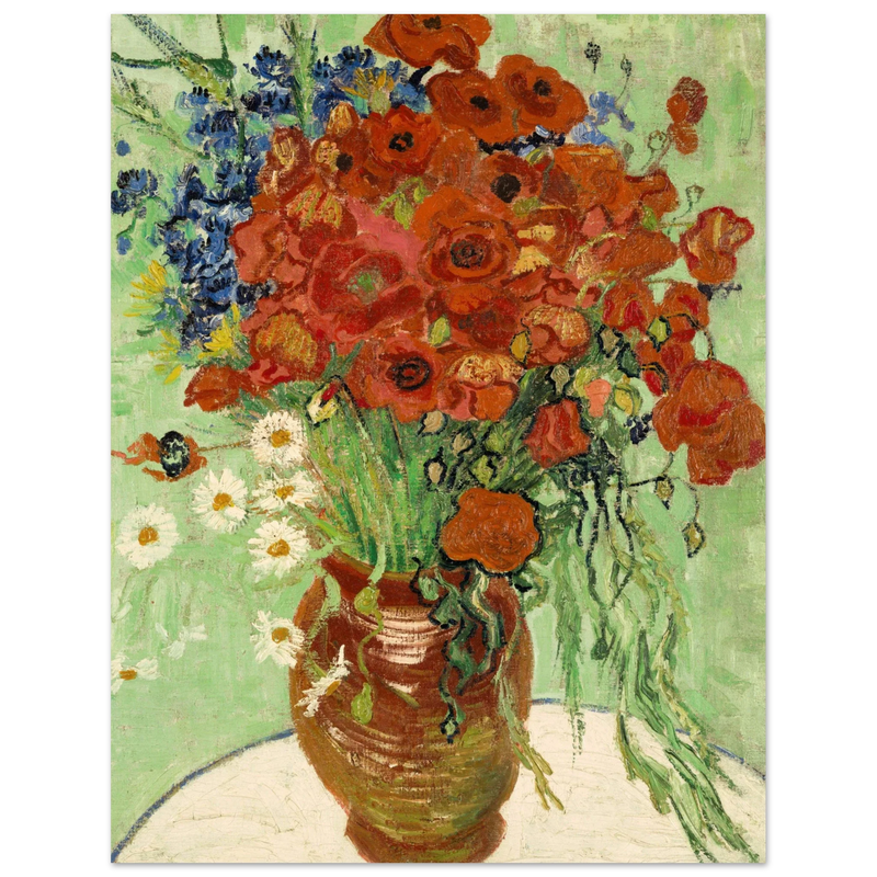 Vase with Daisies and Poppies by Vincent Van Gogh