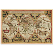 Ancient old world map of 1618. Geographica restituta per globi trientes by Franciscus Haraeus