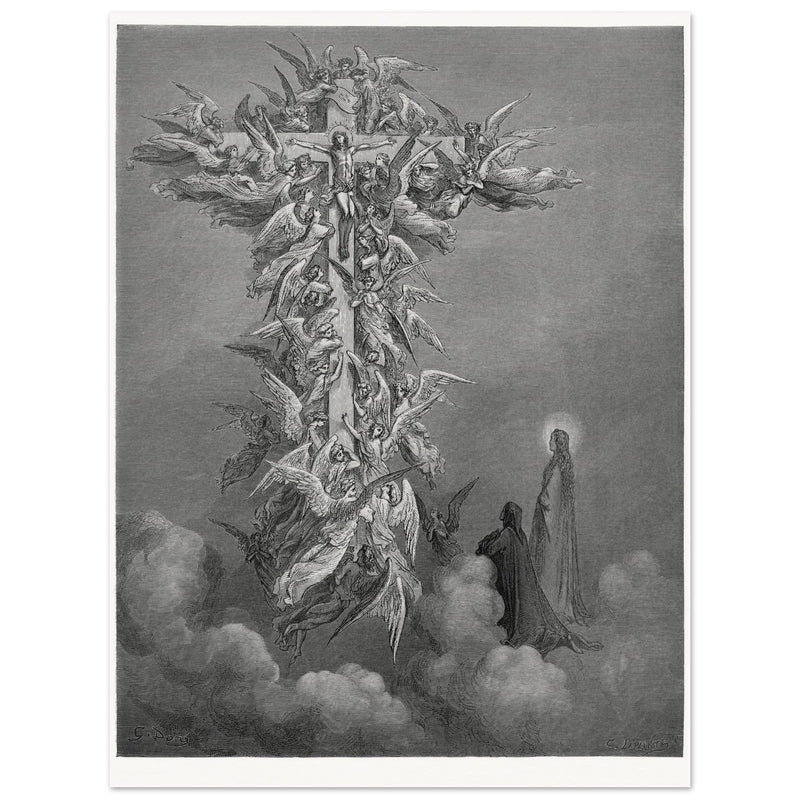 Gustave Dore illustration for The Divine Comedy by Dante Alighieri.  The Cross Paradise.