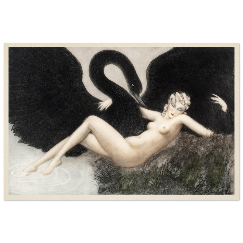 Leda and the Swan, 1934 by Louis Icart vintage illustration.