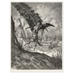 Don Quixote illustration by Gustave Dore. Fight with the wind mills .