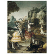 Saint George and the Dragon painting by Antwerp School, XVI Century