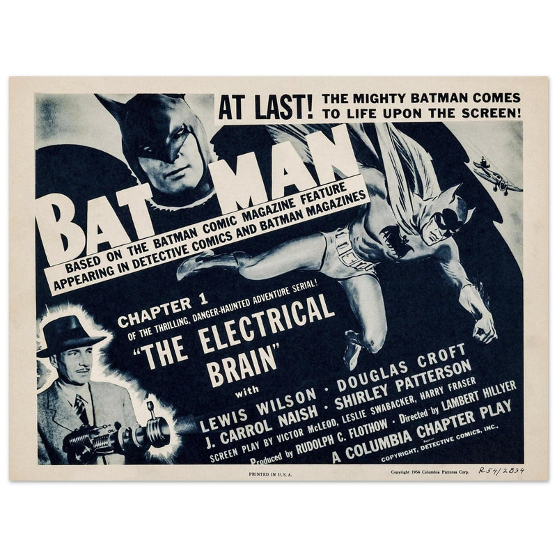 The Batman 1954 vintage movie poster .