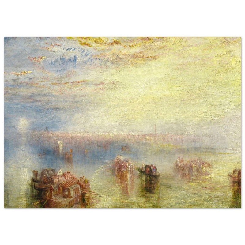 Approach to Venice by Joseph Mallord William Turner. Antique abstract painting of Venice Italy.
