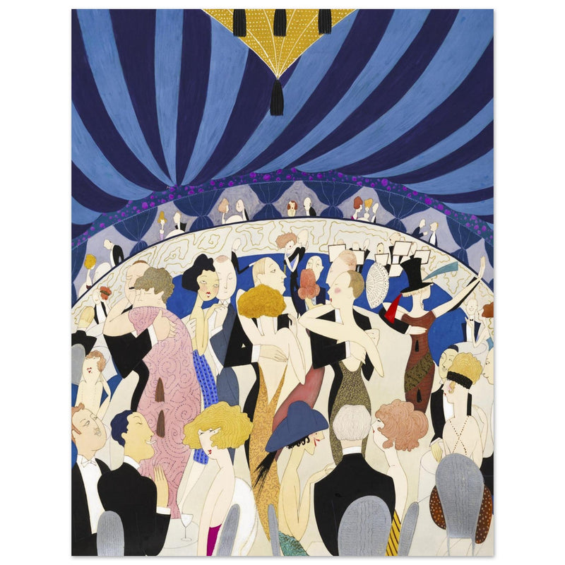 Anne Harriet Fish vintage illustration:  Dancing Couples in ball room fashion magazine cover.
