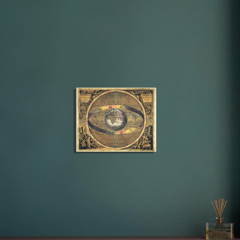 Scenography of the Ptolemaic cosmography by Andreas Cellarius. Cosmographical atlas.