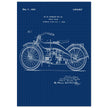 Vintage motorcycle patent by William S Harley founder of harley davidson.