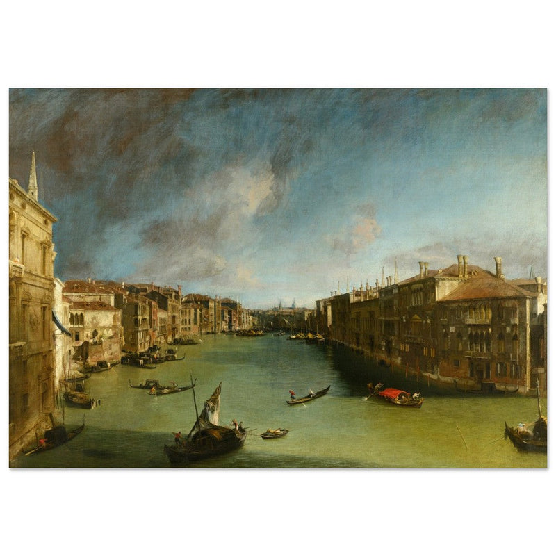 Venice Italy old painting by Canaletto. The Grand Canal from Palazzo Balbi towards the Rialto.