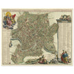 Antique city map of Rome in Italy XVIII Century by Johan Baptiste Homann.