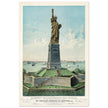 The Statue of Liberty New York City travel vintage poster .