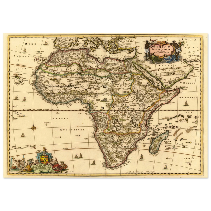 Africa ancient map print by Nicolaes Visscher