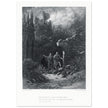 Gustave Dore illustration of King Arthur legends. Yniol Shows Prince Geraint His Ruined Castle. Idylls of the King by Alfred Tennyson