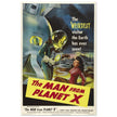 The Man from Planet X movie poster. Vintage film .