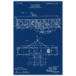 Flying machine patent 1906 by the Wright brothers. Vintage airplane.