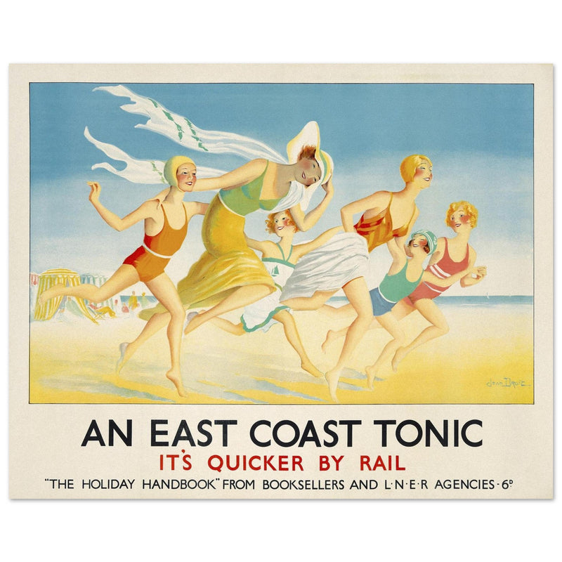 An East Coast Tonic by Jean Droit vintage art deco poster of early XX century.