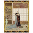 Edmund Dulac and one of his illustration for Princess Badura fairy tale.