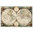 Ancient world map. Vintage double hemisphere cartography by Daniel Stoopendaal .