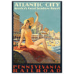 Atlantic City vintage travel poster .