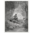 Gustave Dore Paradise Lost engraving . Adam and Eve in Eden.