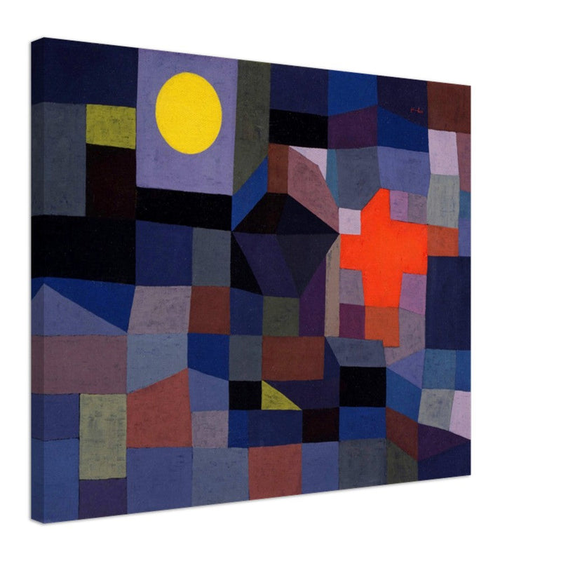 Paul Klee Fire at Full Moon abstract painting.   .
